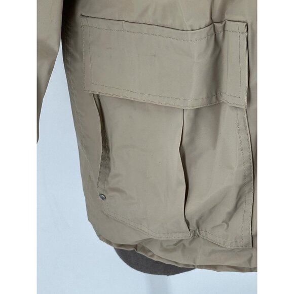 Misty Harbor Men's Any Weather Slicker Jacket Hood Flannel Lined Pockets Small - Picture 5 of 14